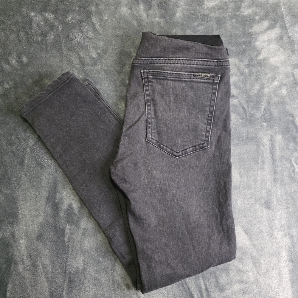 Joe's Jeans Flawless Icon Mid Rise Skinny Ankle Maternity Jeans Sz 26 Black
